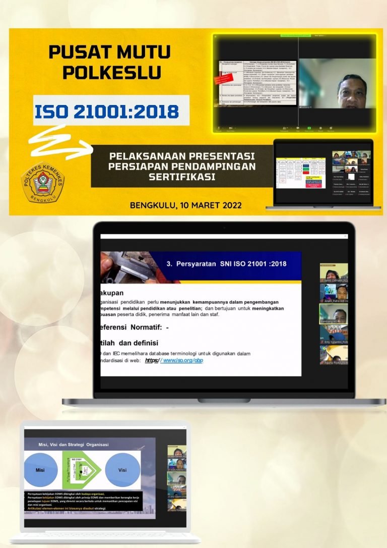 Pelaksanaan Presentasi Persiapan Pendampingan Sertifikasi ISO 21001:2018